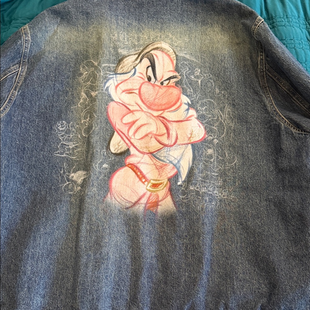 Disney Blue Denim Jacket with Grumpy Design